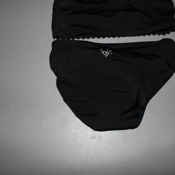 Black 2 Pcs Justice Bikini Swimsuit Size 8 - Picture 8 of 14